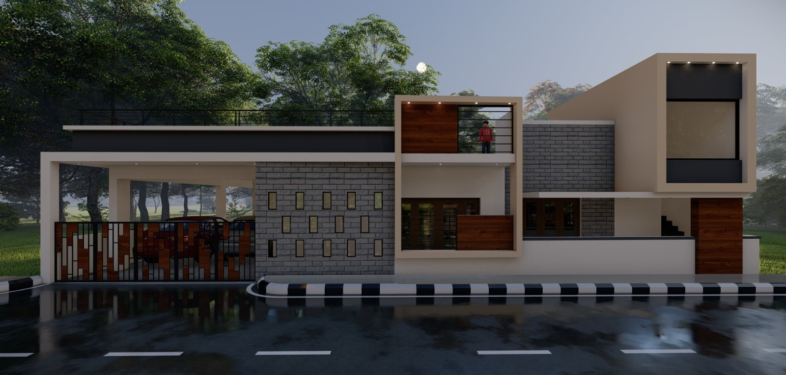 Finished home after construction